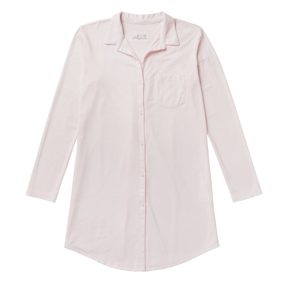 Classic Pima Knit Night Shirt - Pink Moment Extra Pink Moment
