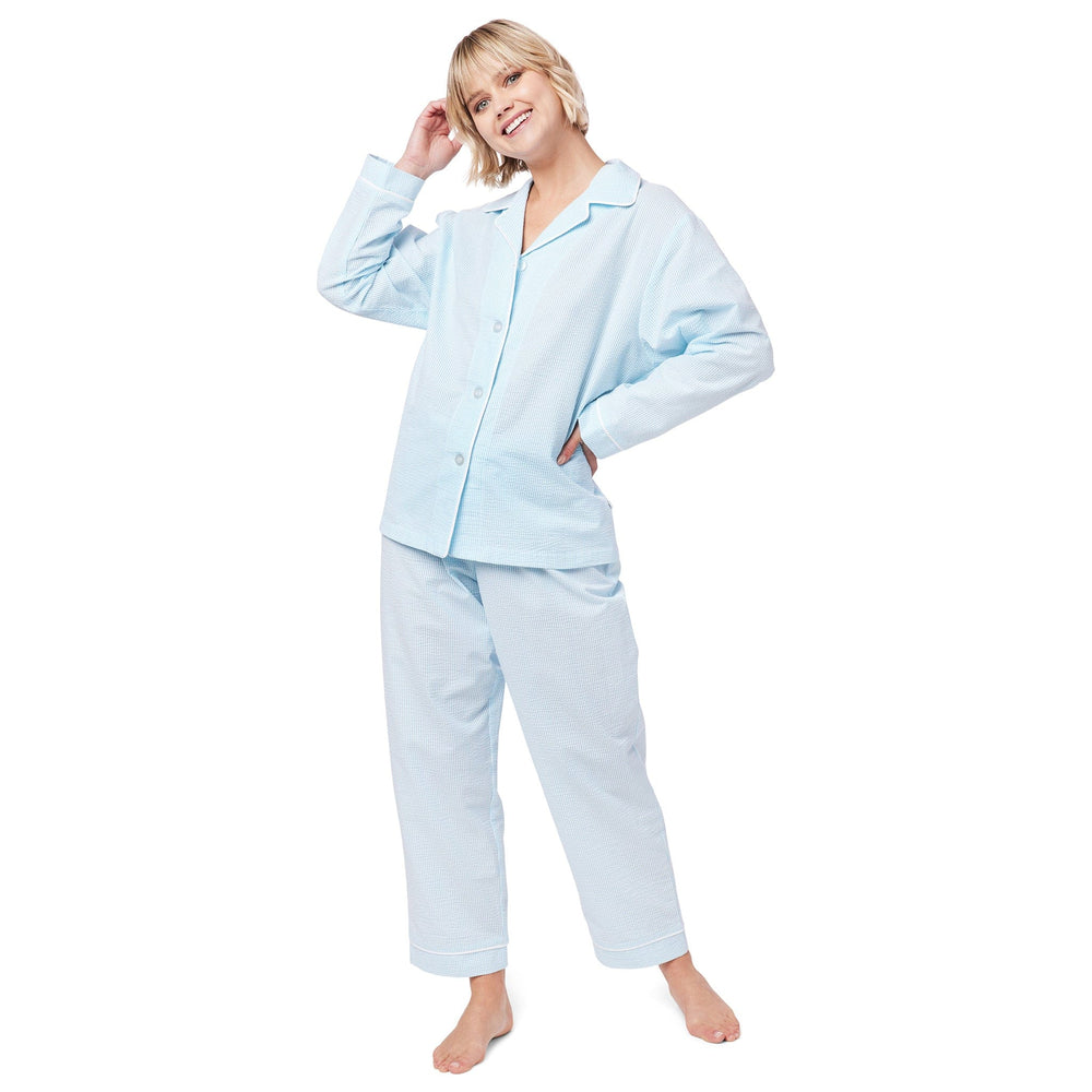 Seersucker Stripe Pajama - Blue Extra Blue