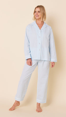 Seersucker Stripe Pajama - Blue