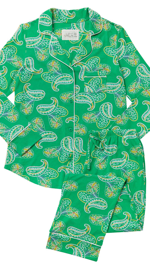 Tinsley Pima Knit Pajama Description Green